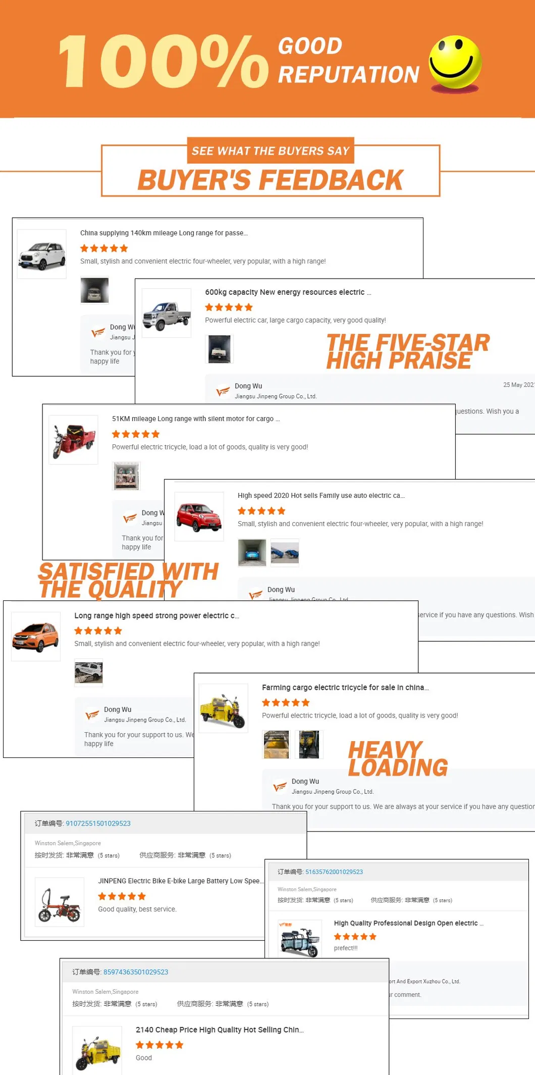 Evaluaciones de los clientes sobre los vehículos eléctricos