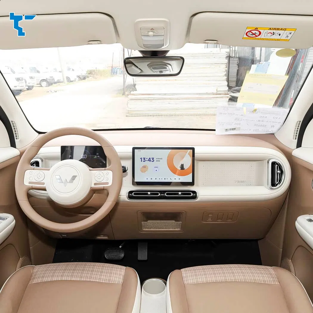 Coche Nuevo Marca Wuling Hongguang Mini EV 4 Rueda Micro Auto Mini Vehículo Eléctrico Bonito Mini Hatchback