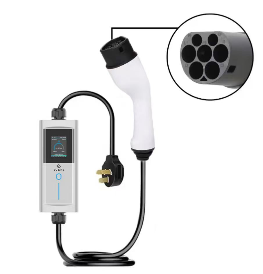 Cargador portátil de VE 7kw Tipo 2 Cargador de coche eléctrico para el hogar Cable de carga de vehículo eléctrico