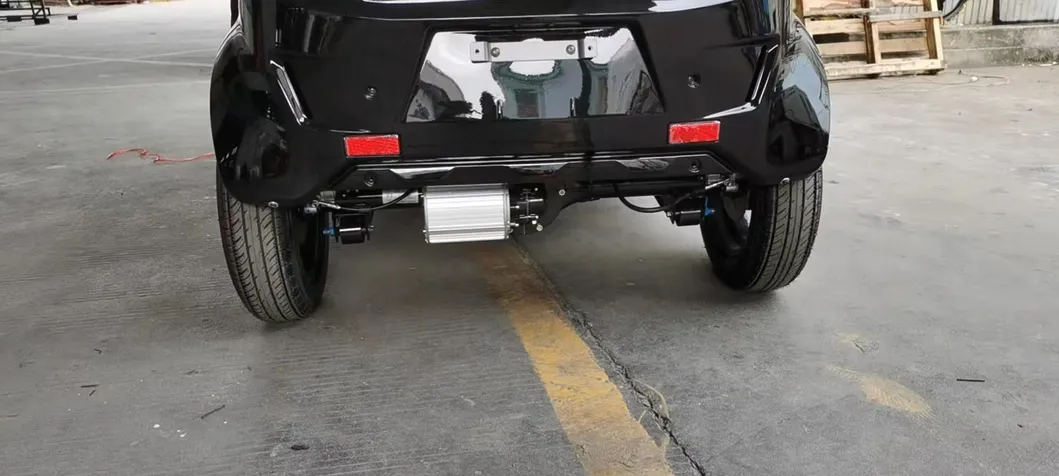 Vista Trasera Coche Eléctrico