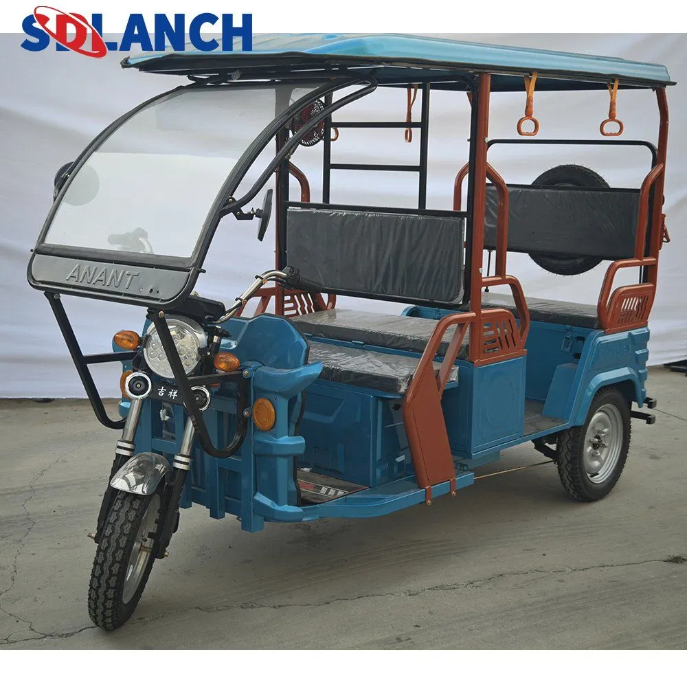 Rikshaw eléctrico de tres ruedas de largo alcance 3-Wheel para uso comercial de taxi