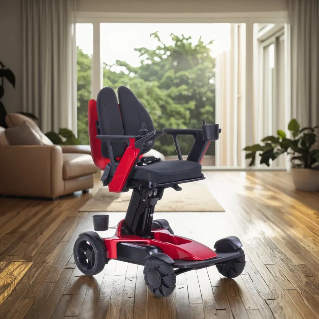 Vehículo de movilidad Eléctrica Omni Wheelchair para ancianos con asiento de altura ajustable, respaldo de ala 3D