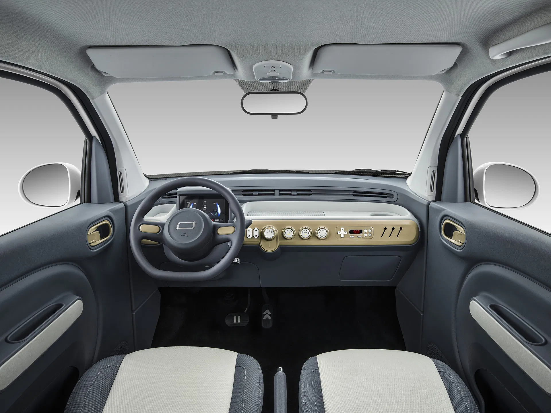 Panel de control interior de coche eléctrico
