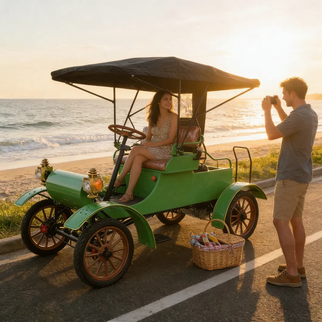 Scooter de movilidad eléctrica Royal Retro de alta gama para recepción privada en banquetes para castillos