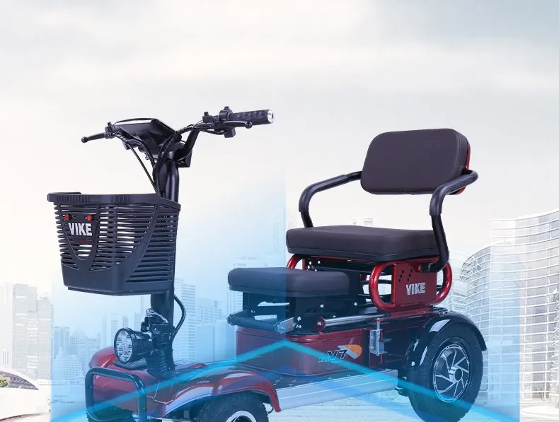 Scooter Eléctrico de Cuatro Ruedas Vehículo de Movilidad para Ancianos de Cuatro Ruedas