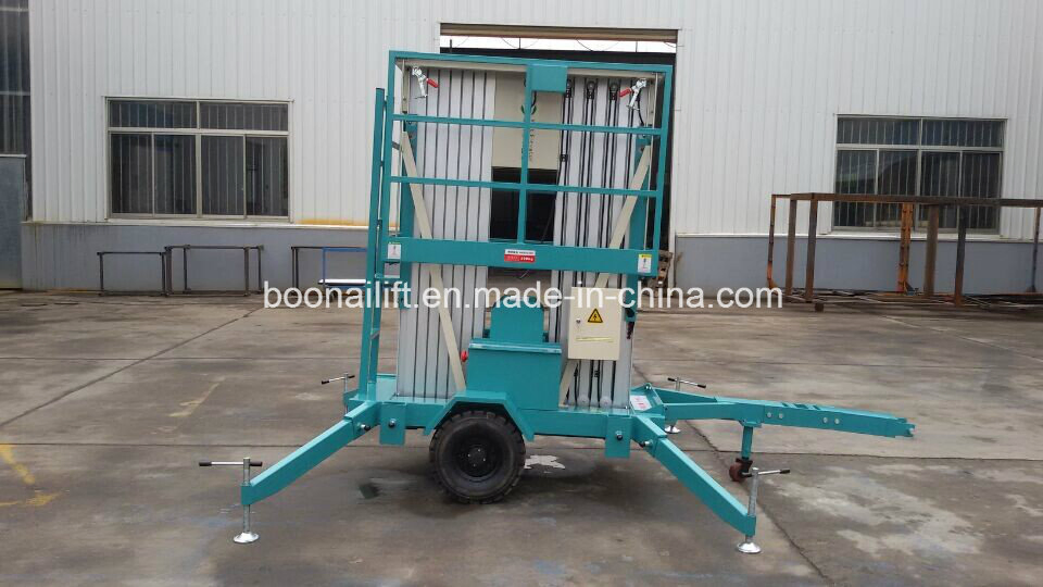 6m 8m 9m 10m 12m 14mac o Batería Doble Pluma Plataforma de Trabajo Aéreo de Aluminio con Certificado CE