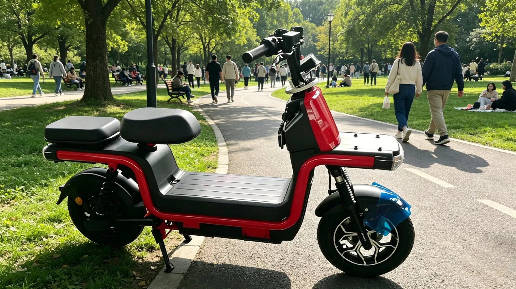Scooter de Entrega Eléctrico Certificado por la EEC 5000W, Motor de Alto Par, Pasajero y Carga Dos en Uno Gestión de Flota de Scooter Eléctrico