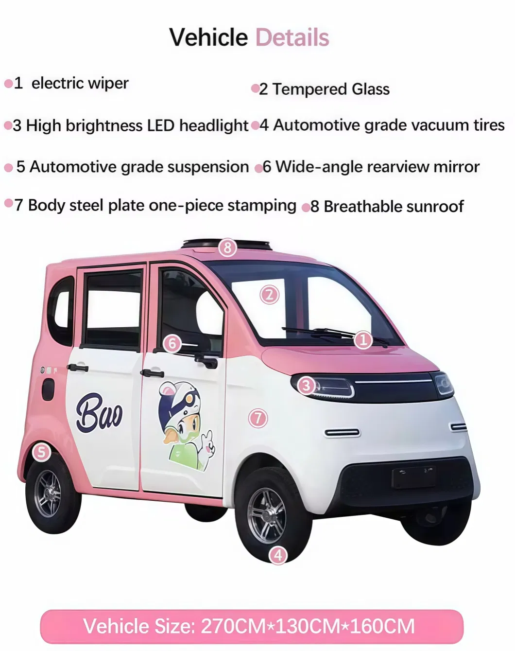 Scooter de movilidad de baja velocidad - Detalles de cabina