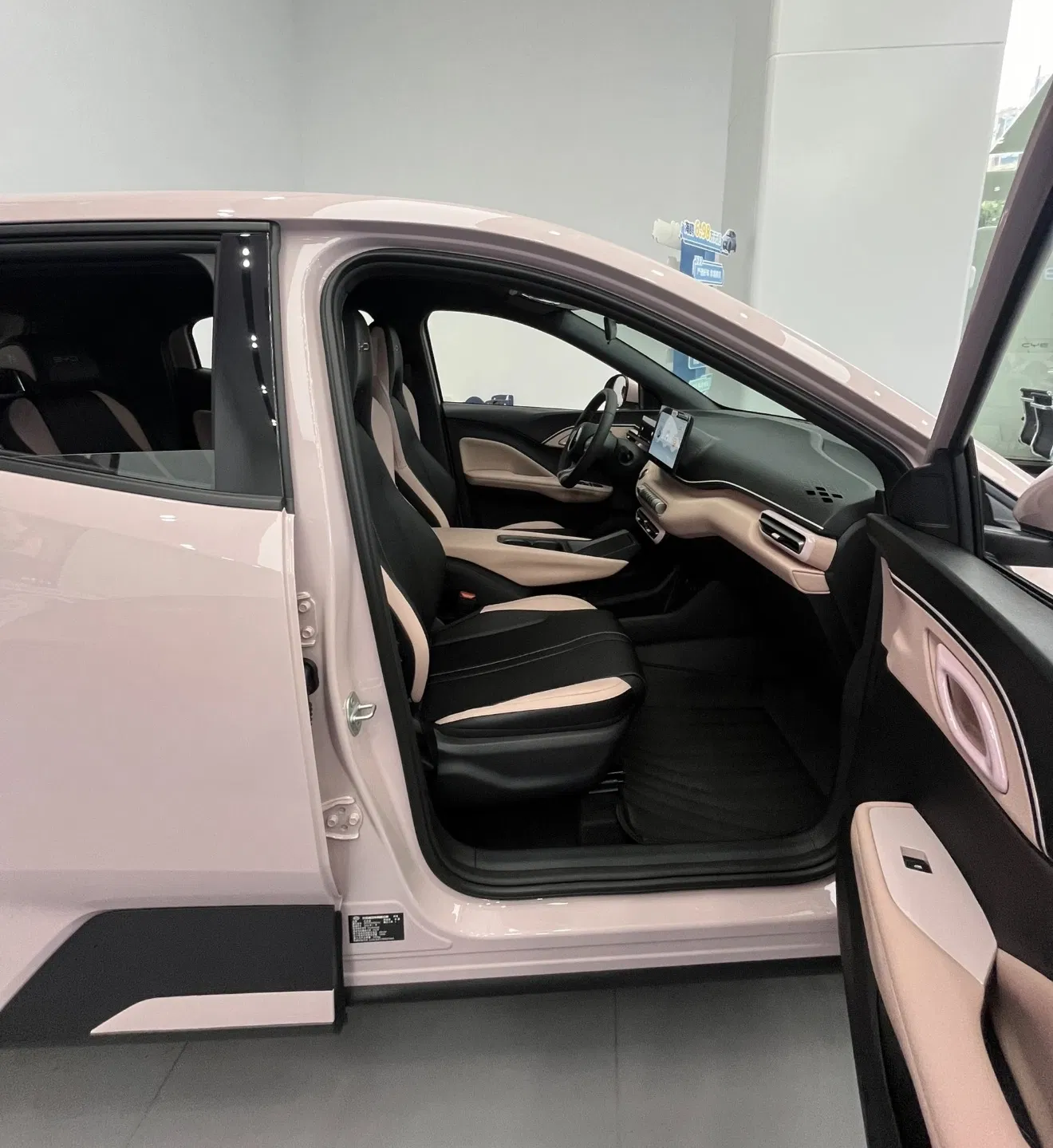 Coche Mini Byd Seagull, Conducción Autónoma, Vehículo de Nueva Energía, Coche Rosa, Decoraciones Personalizadas para Coche