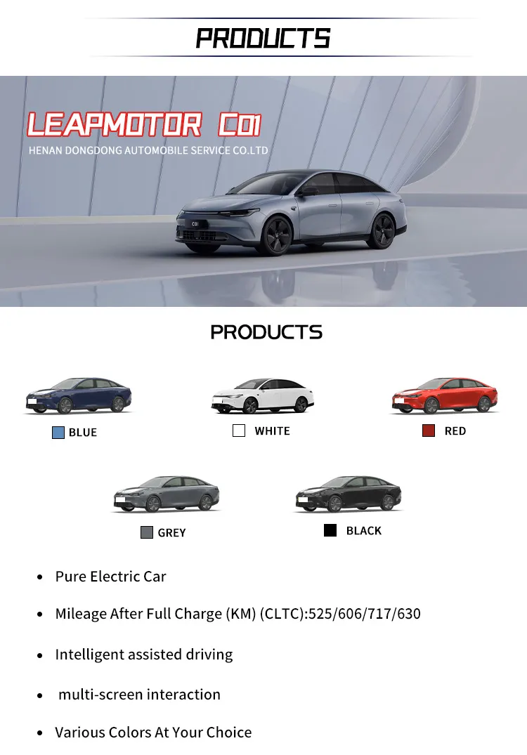 Venta Caliente Nuevo Energía EV Leapmotor C01 Coche Eléctrico Nuevo Sedán 2025 Autonomía 630km