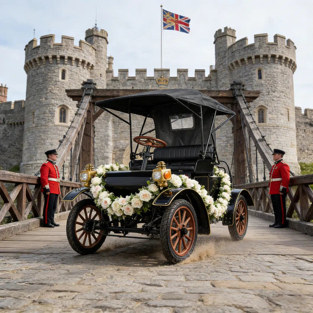Scooter de movilidad eléctrica Royal Retro de alta gama para recepción privada en banquetes para castillos