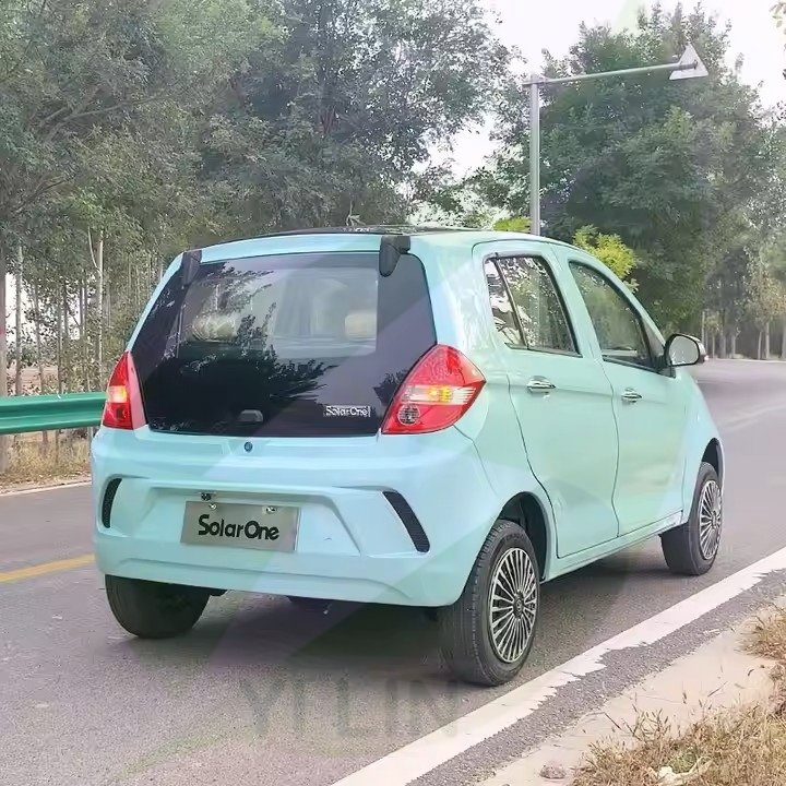 2025 Nuevo Modelo de Coche Eléctrico Solar a Mini EV Solar 4 Puertas 5 Asiento para Taxi Compartido en Línea de Solicitud de Coche