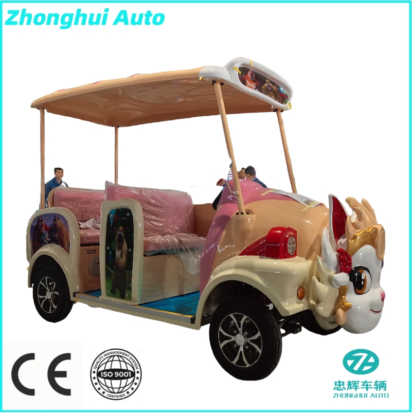 Equipo de parque infantil de vehículos de dibujos animados autónomos, paseo para niños, coche eléctrico con CE