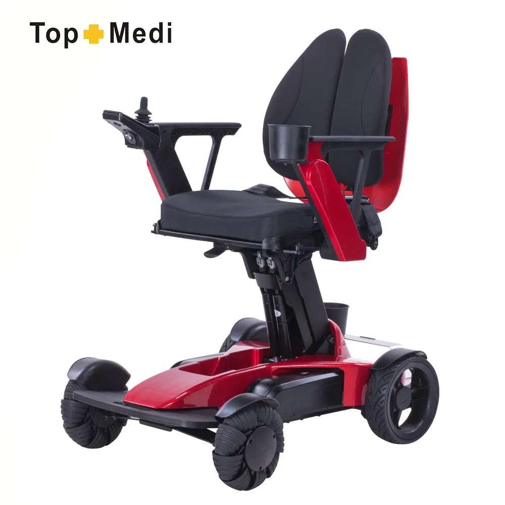 Vehículo de movilidad Eléctrica Omni Wheelchair para ancianos con asiento de altura ajustable, respaldo de ala 3D