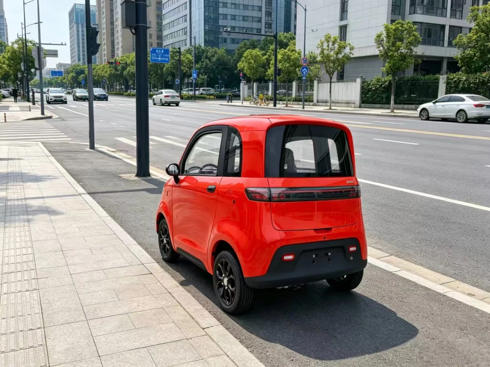 Scooter de movilidad eléctrica de cuatro ruedas para personas mayores, vehículo de baja velocidad completamente cerrado