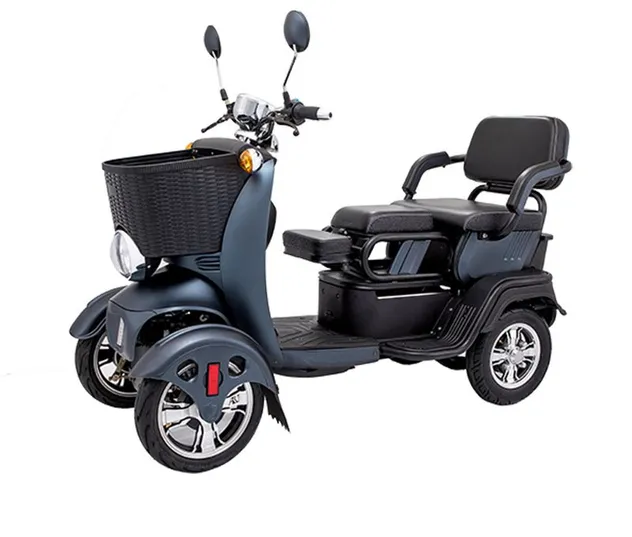 48V 500W Velocidad Baja Segura 4 Scooter Eléctrico para Ancianos con Ruedas Vehículo de Movilidad para Parque al Aire Libre