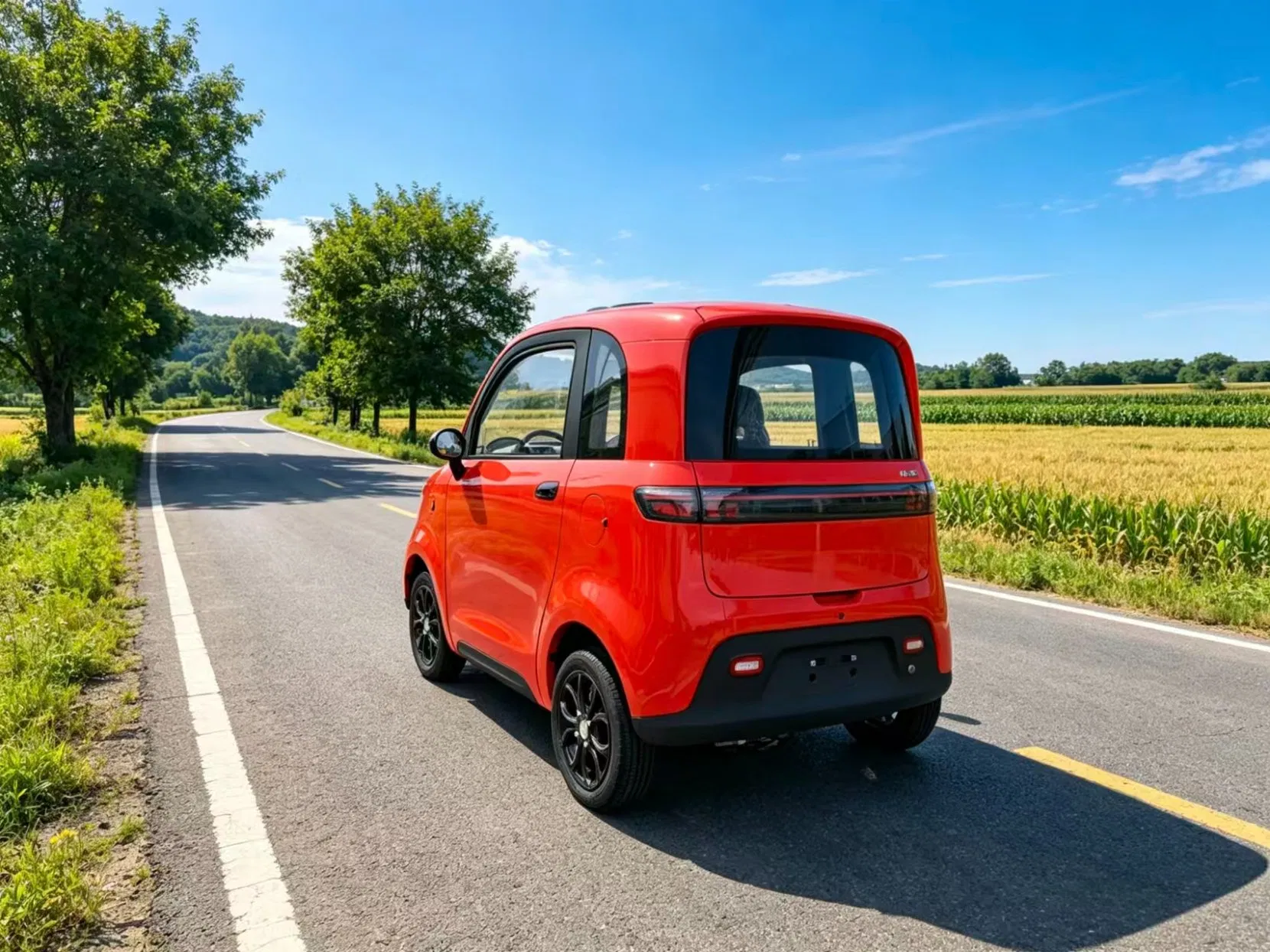 Scooter de movilidad eléctrica de cuatro ruedas para personas mayores, vehículo de baja velocidad completamente cerrado