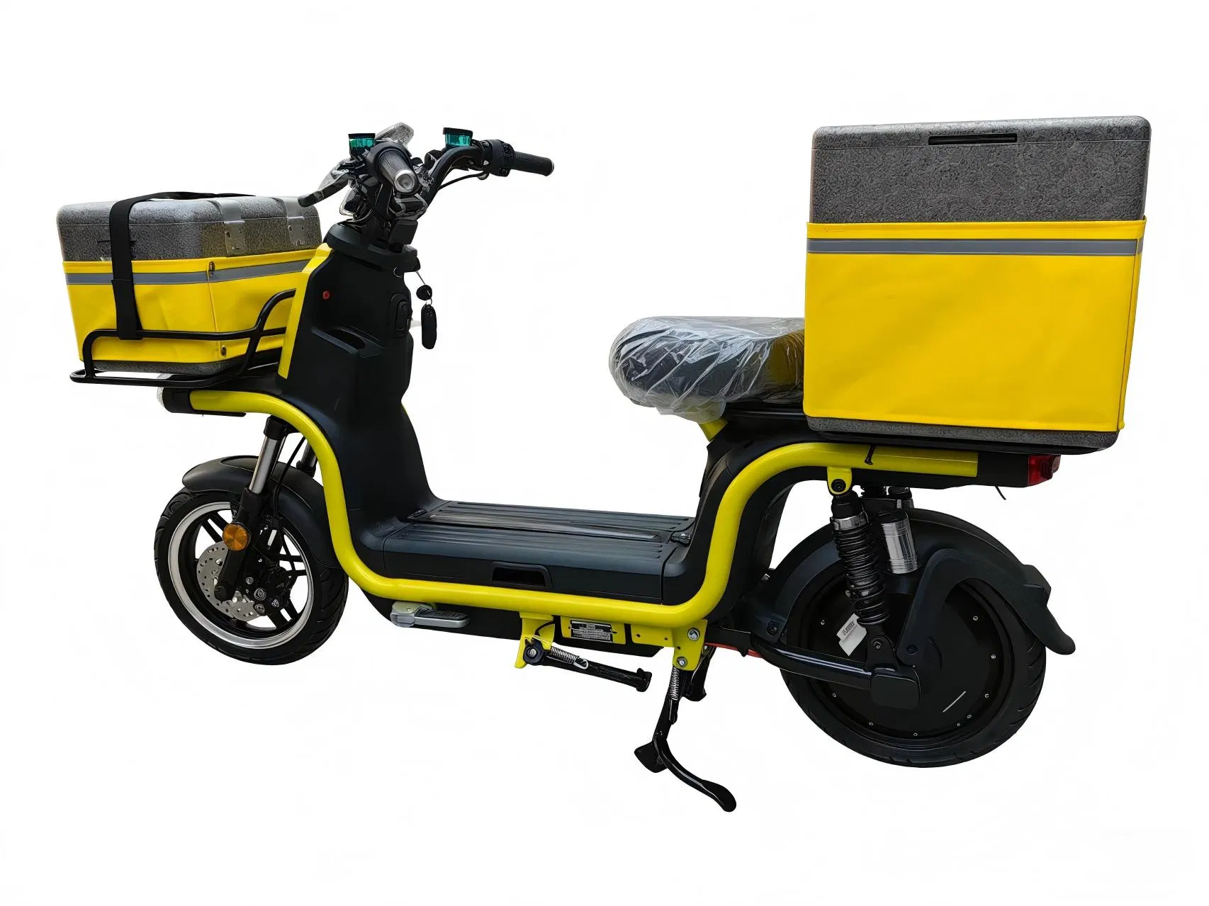 Scooter Eléctrico para Commuters 5000W, Doble Asiento, Rack Reforzado, Alta Capacidad de Carga Gestión de Flota Scooter Eléctrico