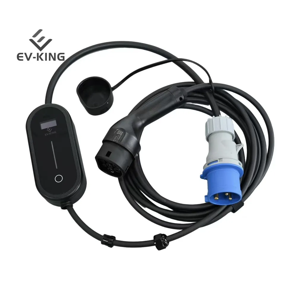Botón simple para operar cargador de coche eléctrico