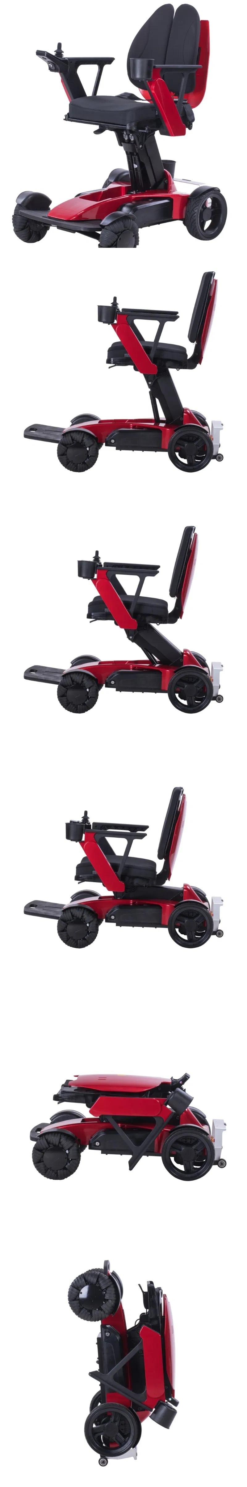 Detalle del Vehículo de movilidad Eléctrica Omni Wheelchair para ancianos con asiento de altura ajustable, respaldo de ala 3D