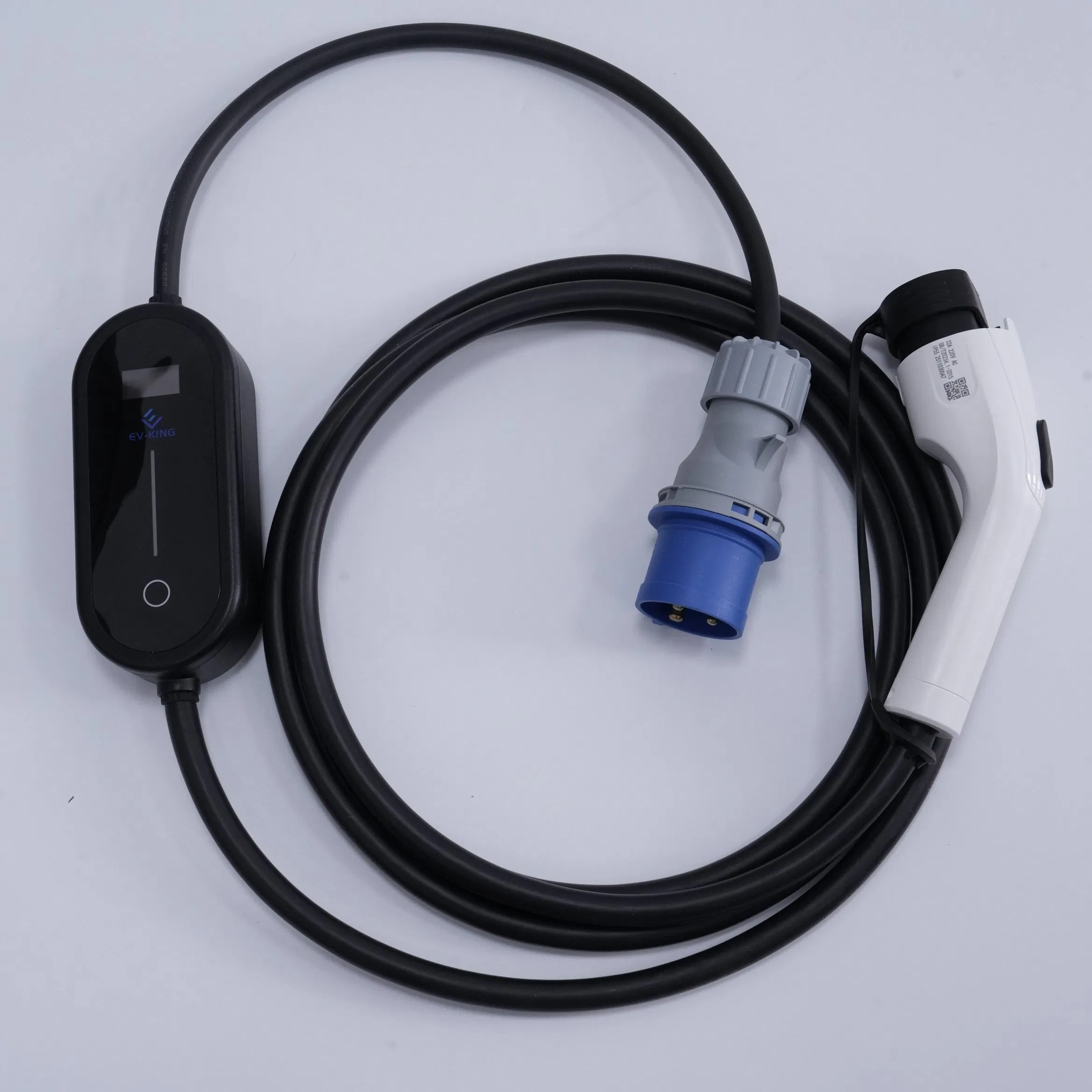 Botón simple para operar cargador de coche eléctrico