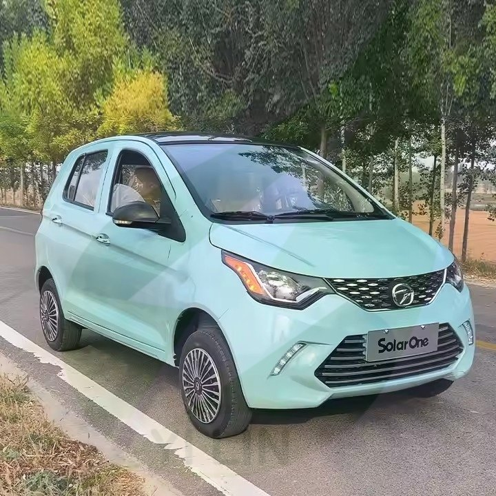 2025 Nuevo Modelo de Coche Eléctrico Solar a Mini EV Solar 4 Puertas 5 Asiento para Taxi Compartido en Línea de Solicitud de Coche
