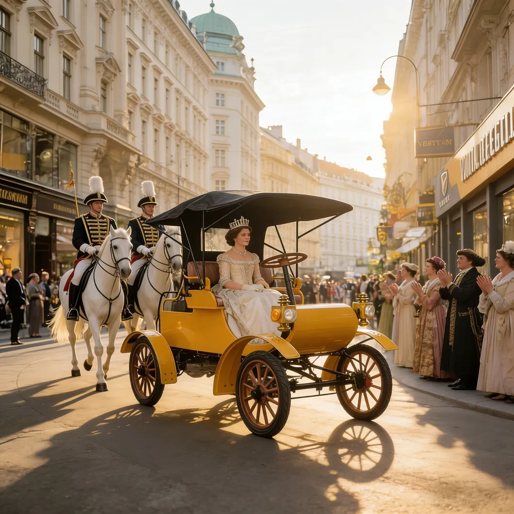 Scooter de movilidad eléctrica Royal Retro de alta gama para recepción privada en banquetes para castillos