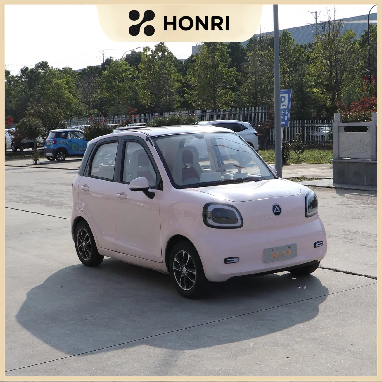 Honri Jf01 Mini Coche Eléctrico Adecuado para el Mercado del Sudeste Asiático Mini Vehículo Eléctrico 5 Puerta 4 Asiento Mini Coche
