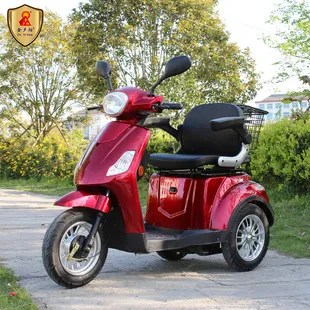 48V 500W Velocidad Baja Segura 4 Scooter Eléctrico para Ancianos con Ruedas Vehículo de Movilidad para Parque al Aire Libre