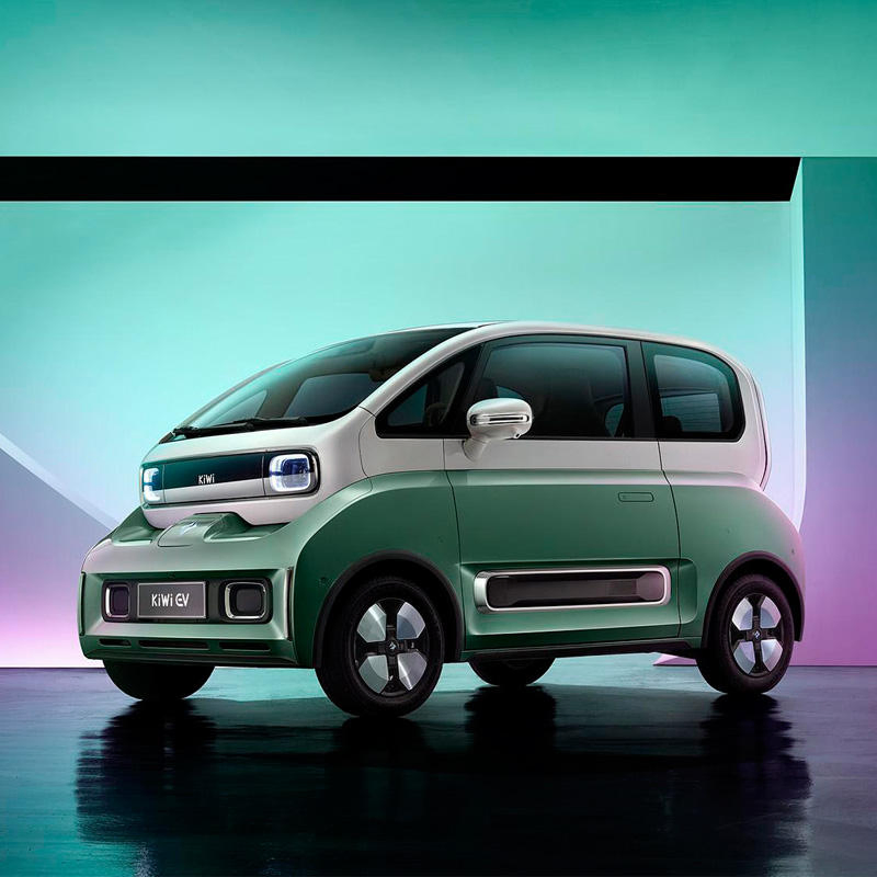 Wuling Baojun Kiwi 2 Puerta 4 Asientos Coche de Nueva Energía Alta Velocidad 1500W Coches Eléctricos Mini EV Coche Vehículo de Movilidad Pequeña