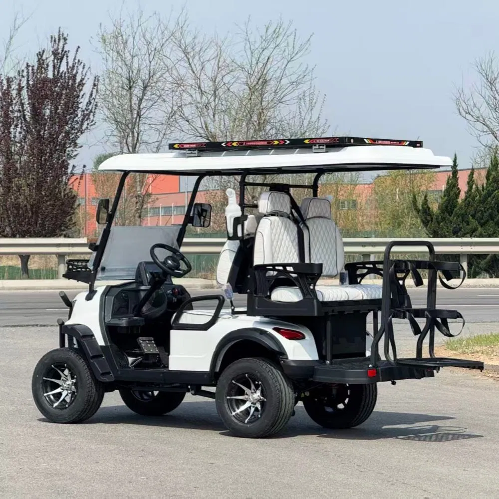 Carrito de golf eléctrico compacto 4 plazas buggy para uso personal o de alquiler coche de turismo