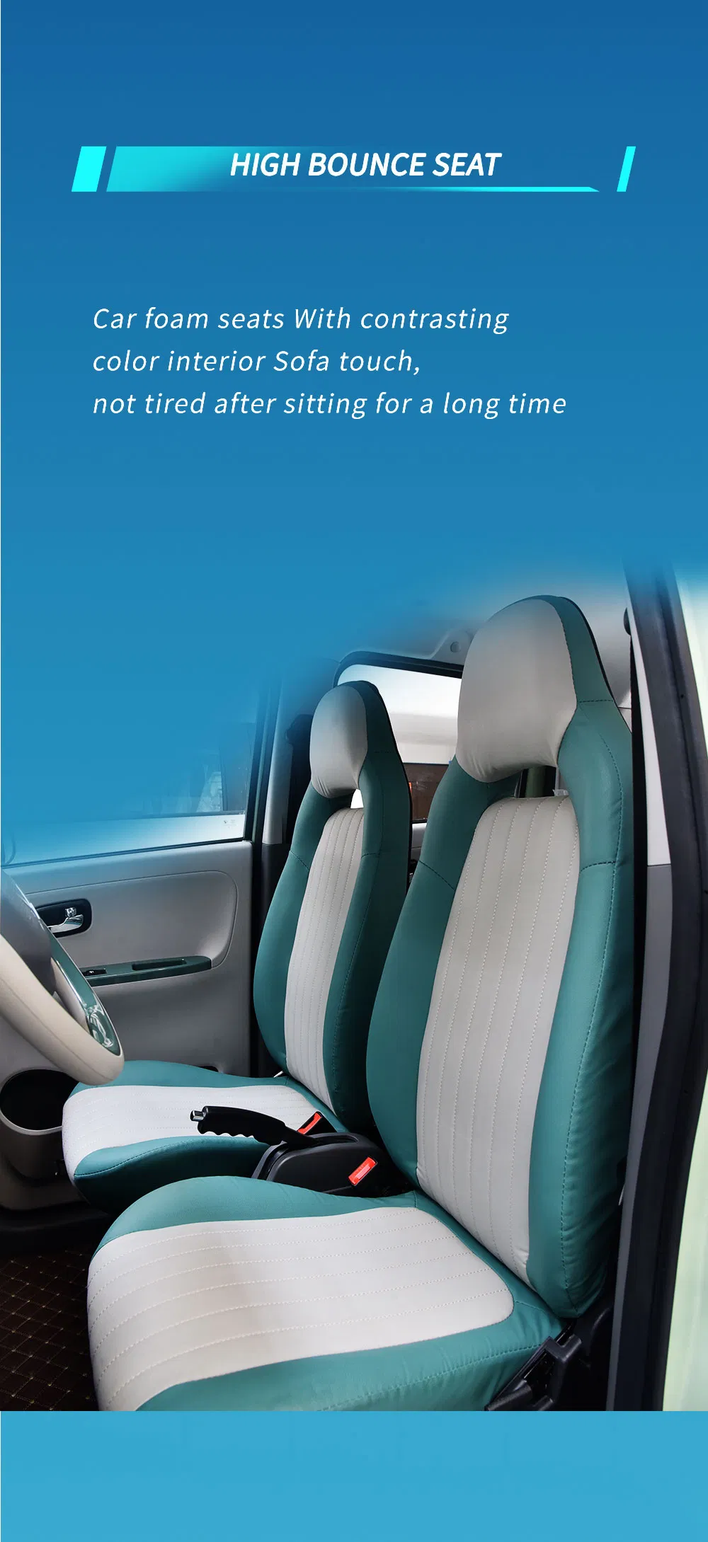 Detalle coche eléctrico mini EV barato
