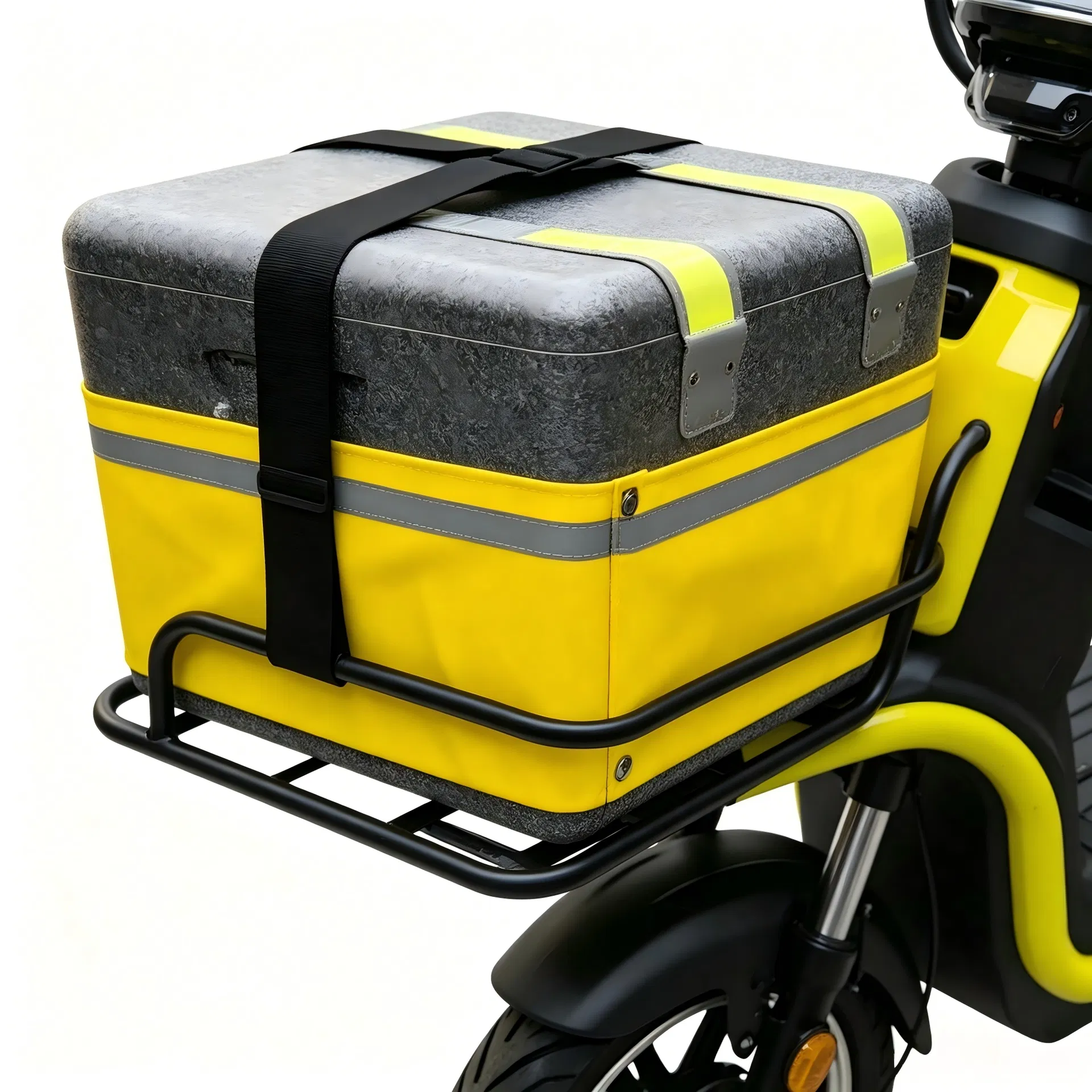 Scooter Eléctrico para Commuters 5000W, Doble Asiento, Rack Reforzado, Alta Capacidad de Carga Gestión de Flota Scooter Eléctrico