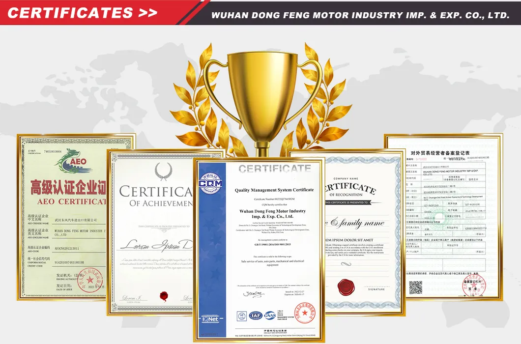 Certificaciones del vehículo