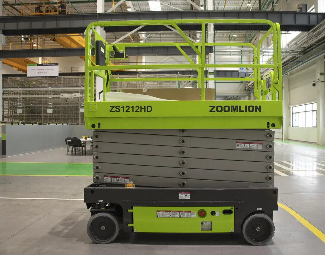 Plataforma de trabajo aérea de elevador de tijera hidráulico eléctrico Zs1212HD-Li 13.8m