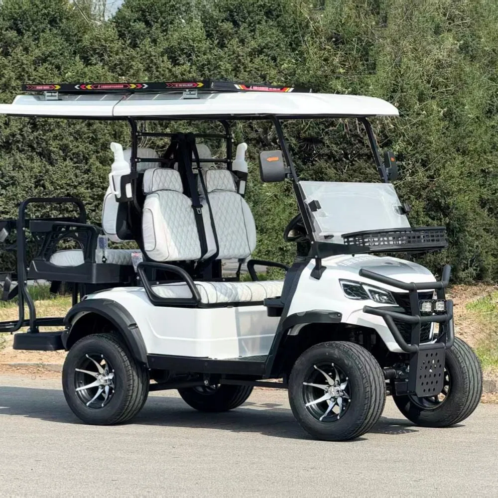 Carrito de golf eléctrico compacto 4 plazas buggy para uso personal o de alquiler coche de turismo