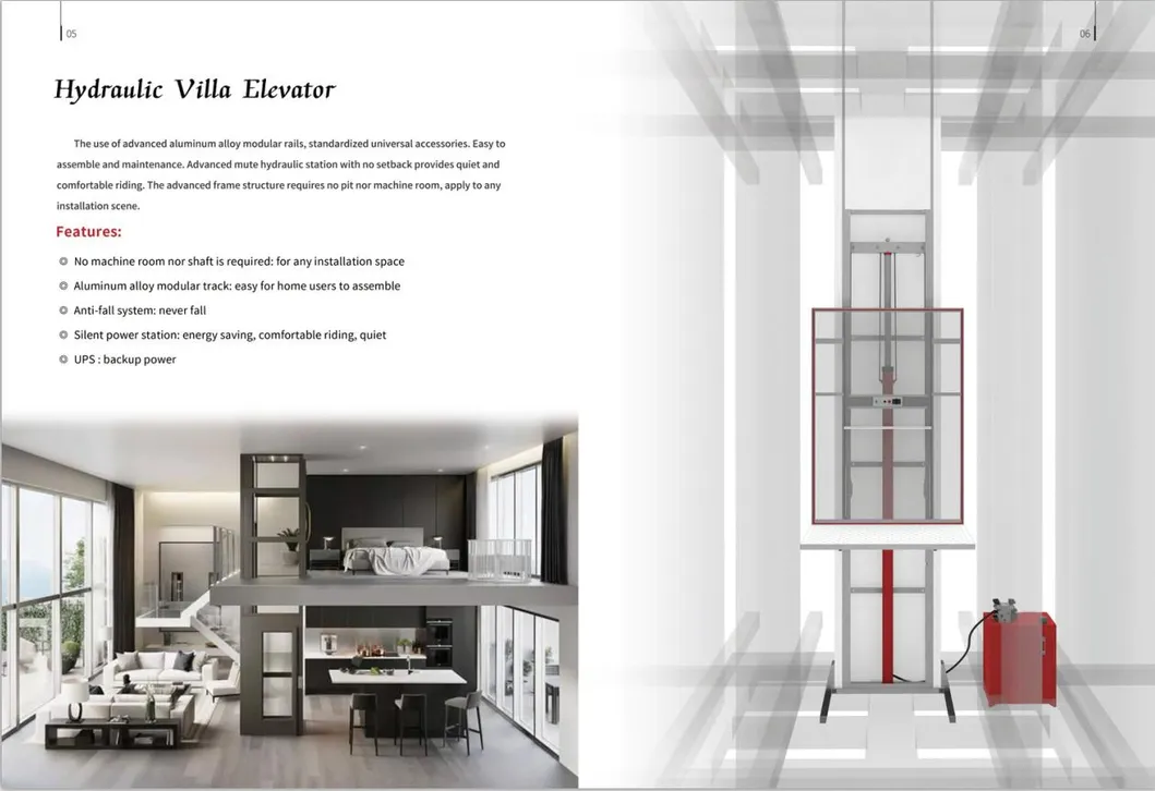 Elevador pequeño para hogar, plataforma para uso en villa, accesible para personas con discapacidad y de buena calidad