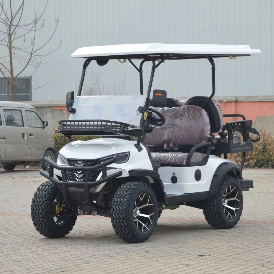 Carrito de golf eléctrico compacto 4 plazas buggy para uso personal o de alquiler coche de turismo