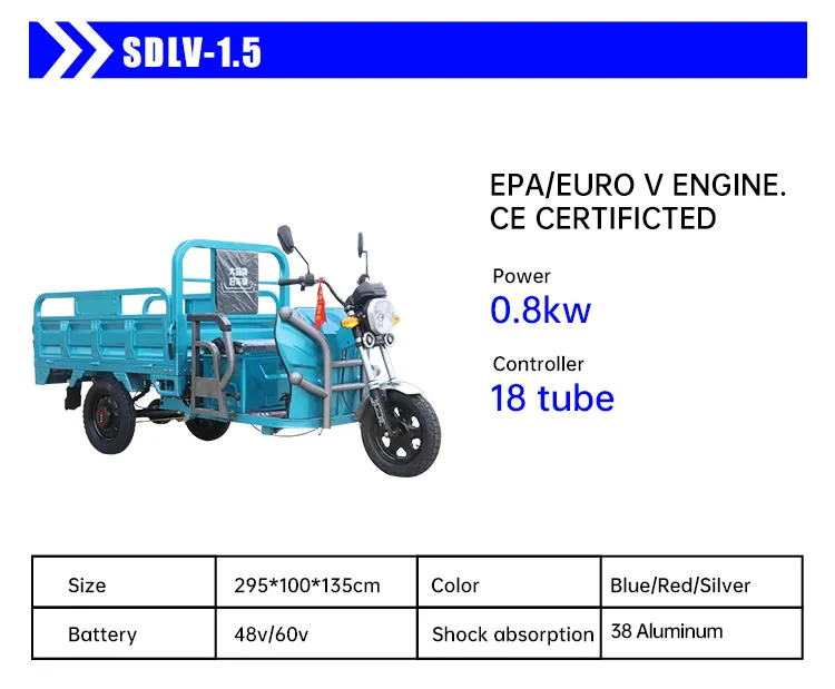 Rikshaw eléctrico de tres ruedas de largo alcance 3-Wheel para uso comercial de taxi