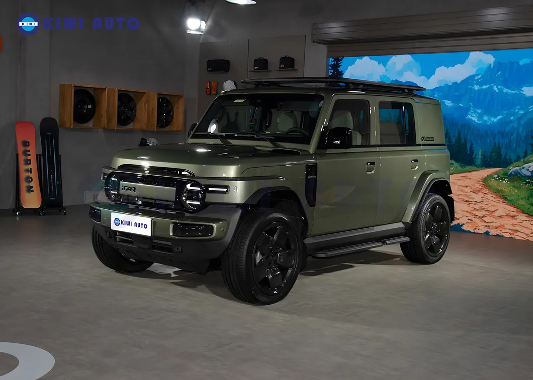 Vista lateral SUV eléctrico