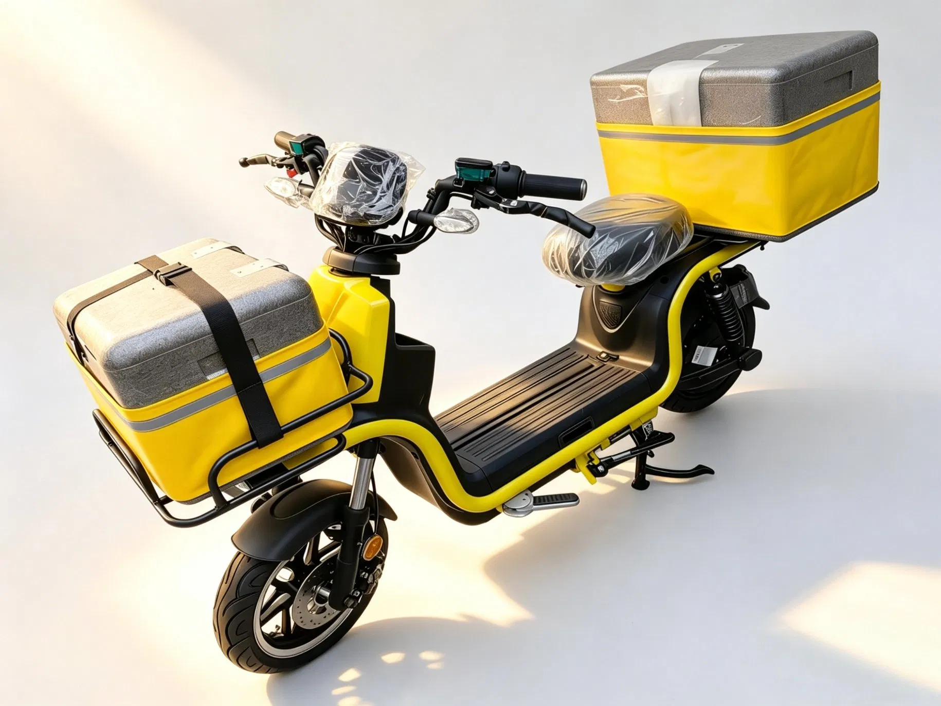 Scooter Eléctrico para Commuters 5000W, Doble Asiento, Rack Reforzado, Alta Capacidad de Carga Gestión de Flota Scooter Eléctrico