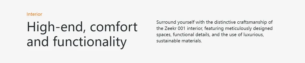 Zeekr 001 Asientos