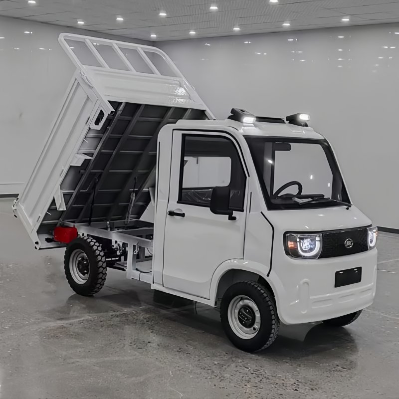 Venta Caliente Alta Calidad Vehículo Eléctrico Mini de Baja Velocidad 4 Ruedas Conducción Camioneta Pequeña Movilidad Doméstica con Cubo Volcador