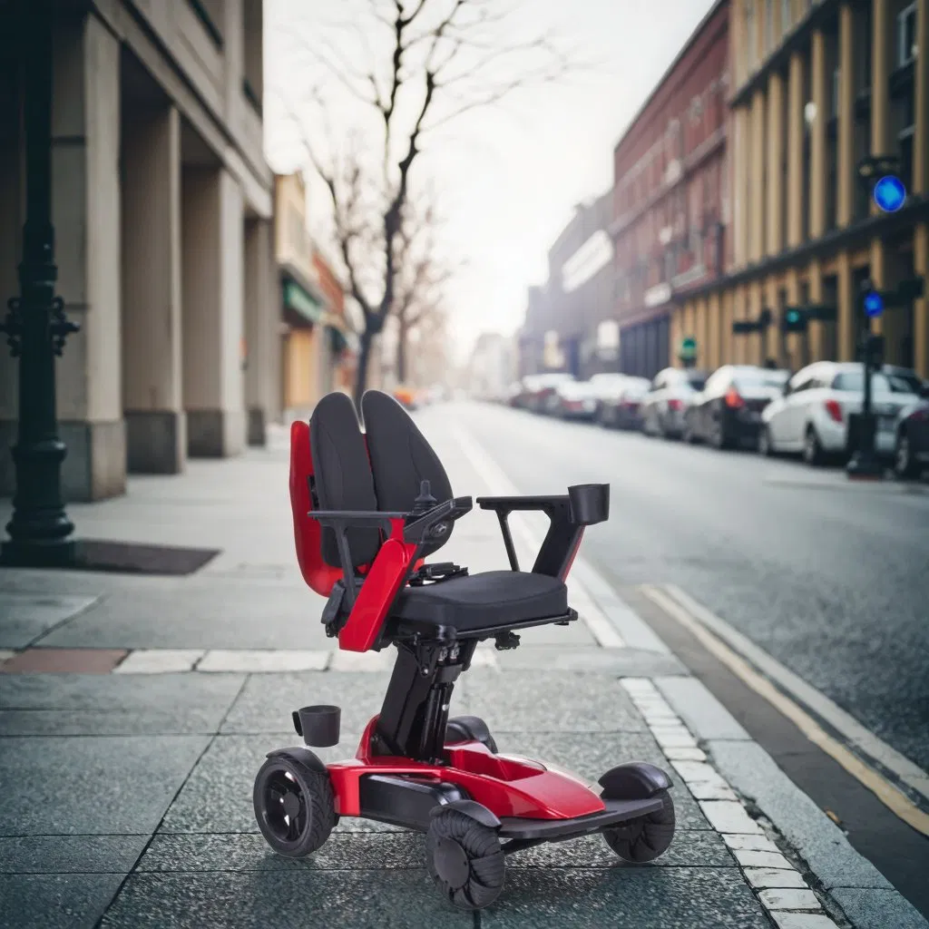 Vehículo de movilidad Eléctrica Omni Wheelchair para ancianos con asiento de altura ajustable, respaldo de ala 3D