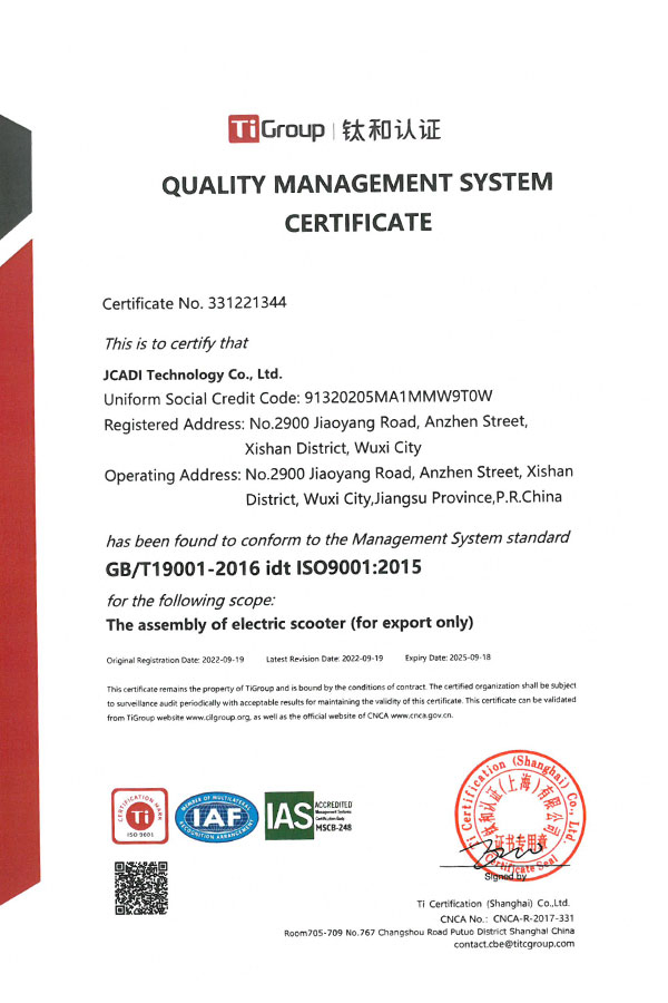 Certificado ISO 9001