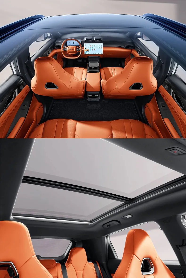 Coche Eléctrico Inteligente 2025 Aeolus L7 - Faros Delanteros y Llantas