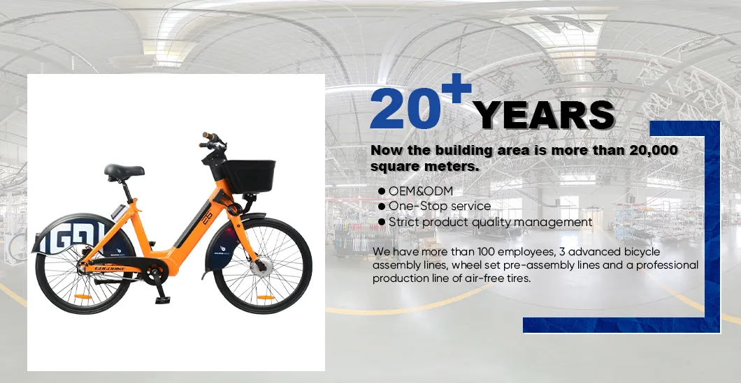 Bicicleta Eléctrica Compartida Directa de Fábrica 36V 14ah Batería para Flota de Alquiler en la Ciudad