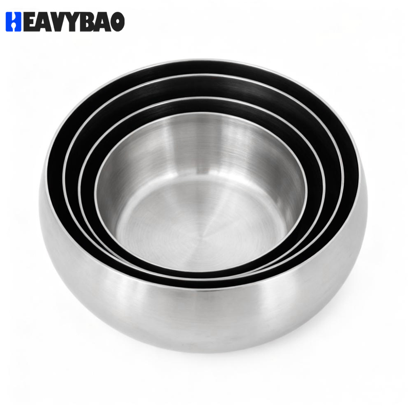 Heavybao Wholesale Price Large Capacity Stainless Steel Mixing Salad Durable Cookware Bowl