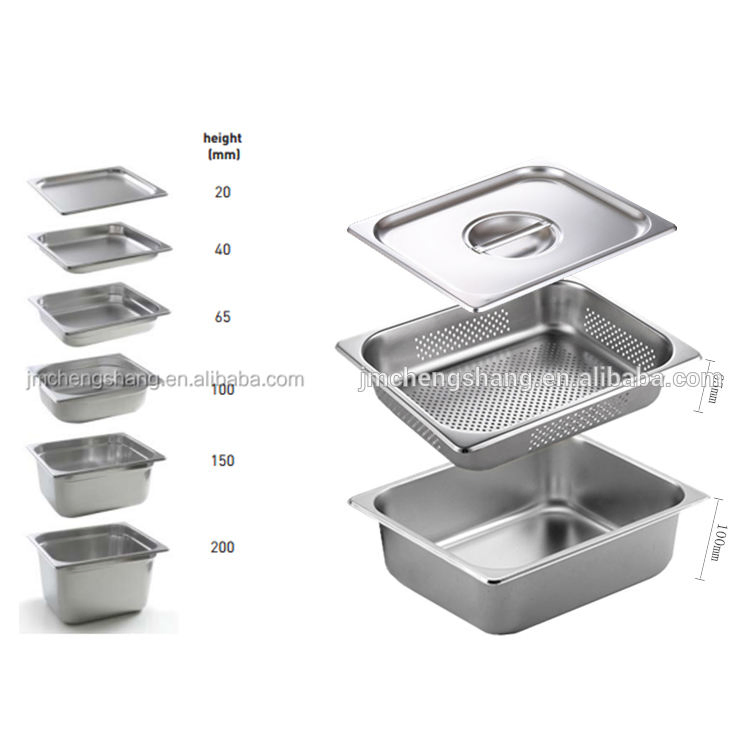 Factory Roasting Pan with Rack and Lid Buffet Display Full Size Gn Pan with Lid for Hotel