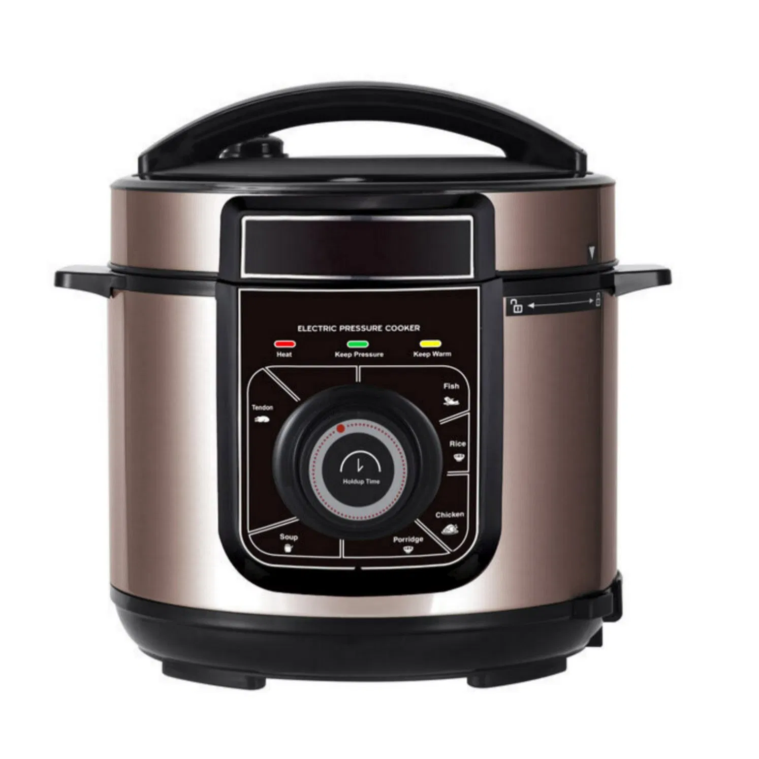 Energy Efficient Electric Pressure Cooker with Automatic Keep Warm and Automatic Power off Safety Features